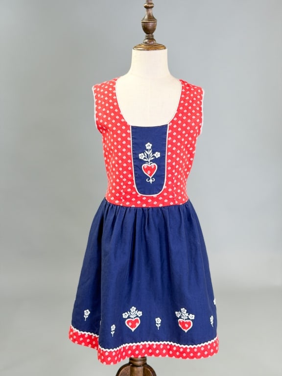 Vintage 1970s Children's Folk Dirndl Style Dress (1 of 7)
