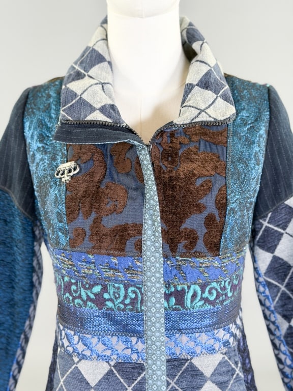 Vintage 2000s Desigual Patchwork Coat Jacket - 2