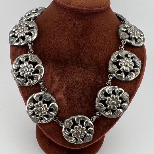Vintage Coro Art Deco Style Floral Necklace (1 of 8)
