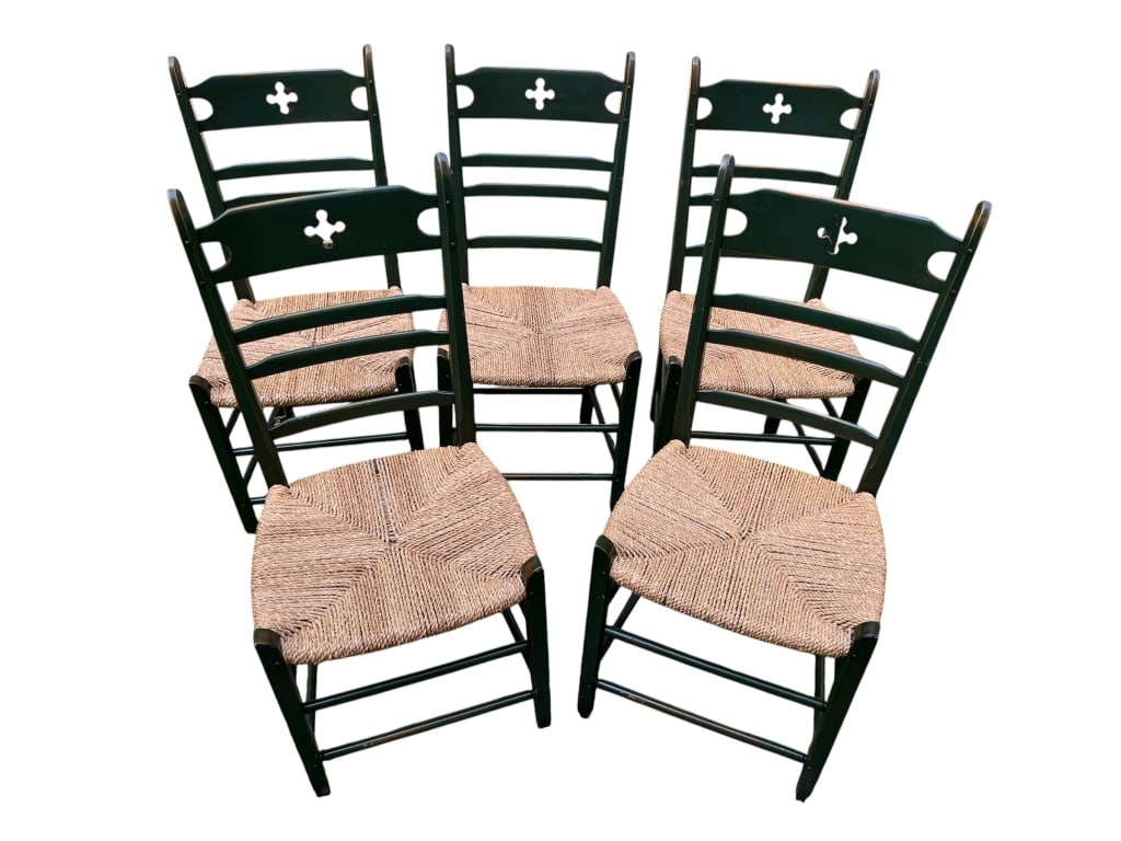 French Provencal Rush Seat Dining Room Chairs (1 of 5)