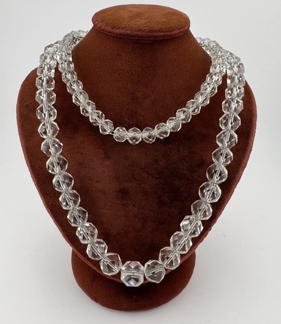 Antique Art Deco Flapper Faceted Crystal Necklace (1 of 7)