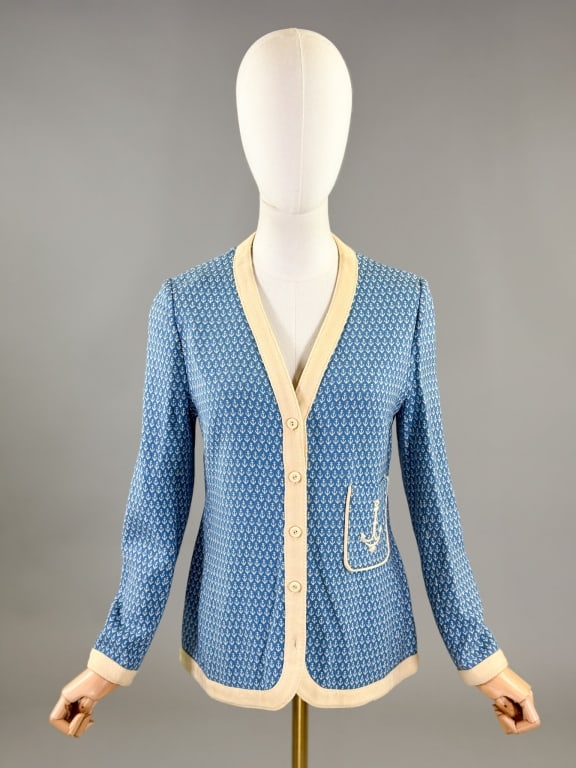 Vintage 1970s Nautical Anchor Cardigan Jacket (1 of 10)