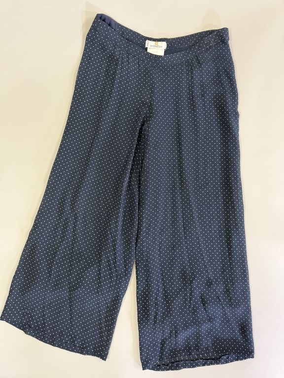 Vintage 1990s Givenchy Couture Silk Polka Dot Pant (1 of 4)