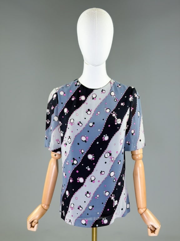 Vintage 1960s Emilio Pucci Silk Printed Blouse (1 of 7)
