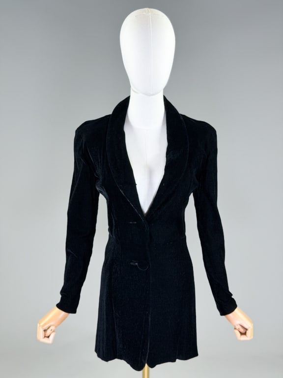 Vintage 1990s Karl Lagerfeld Velvet Blazer Jacket (1 of 7)