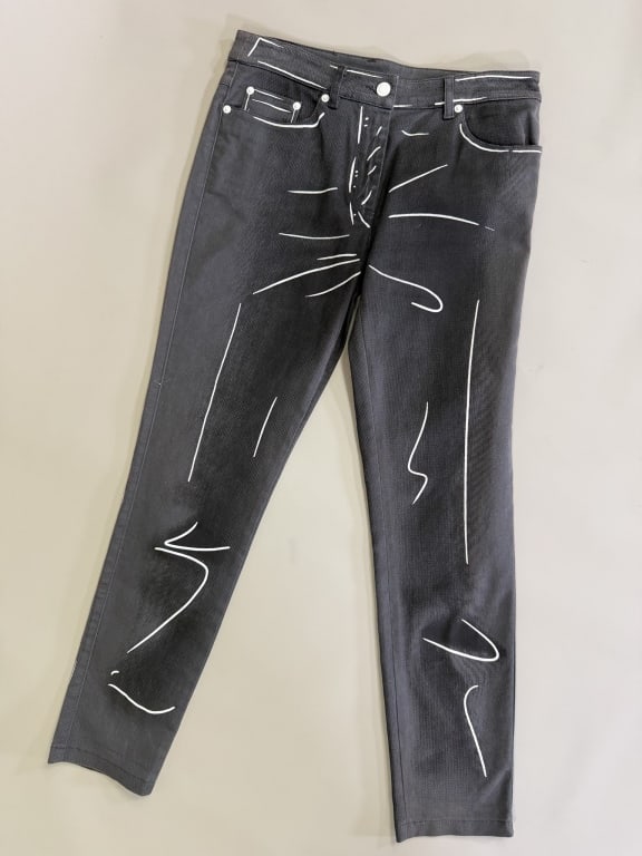 Moschino Couture Denim Scribble Print Skinny Jeans (1 of 7)