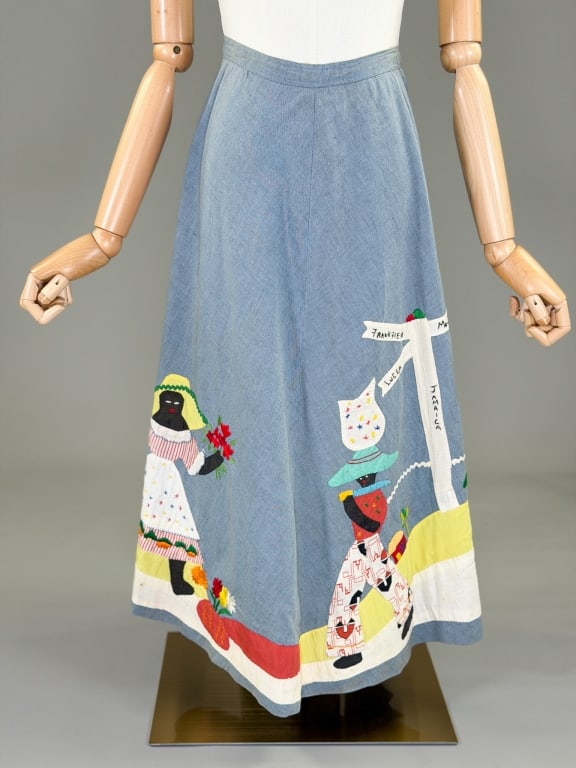 Vintage 1950s Jamaica Novelty Applique Skirt (1 of 7)