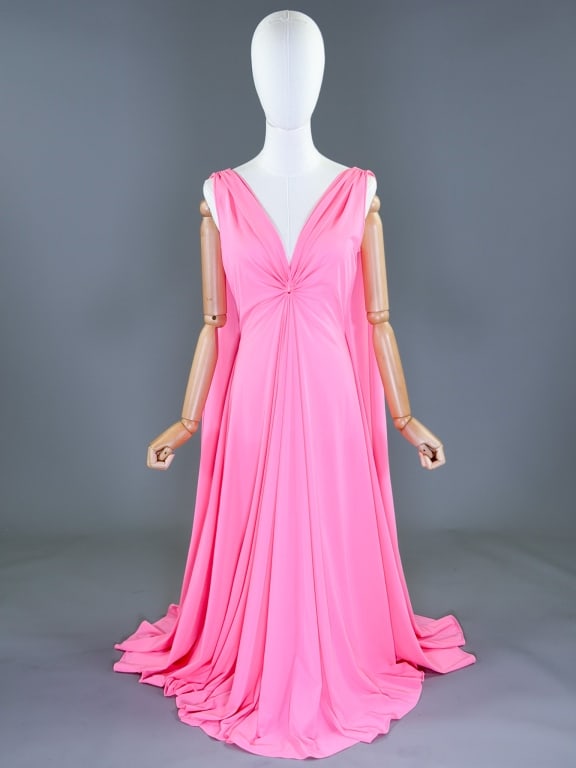 Vintage 1960s Claire Sandra Nylon Knit Maxi Dress (1 of 9)