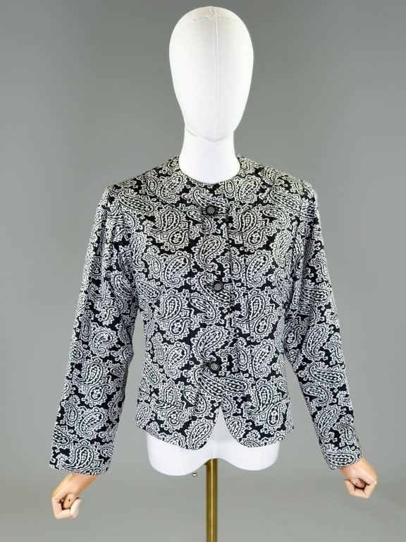 Vintage 1960s Galanos Silk Paisley Blazer Jacket (1 of 7)