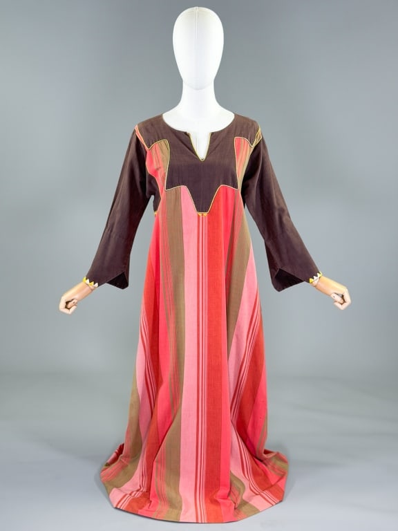 Vintage 1970s Josefa Mexican Cotton Caftan Dress (1 of 10)