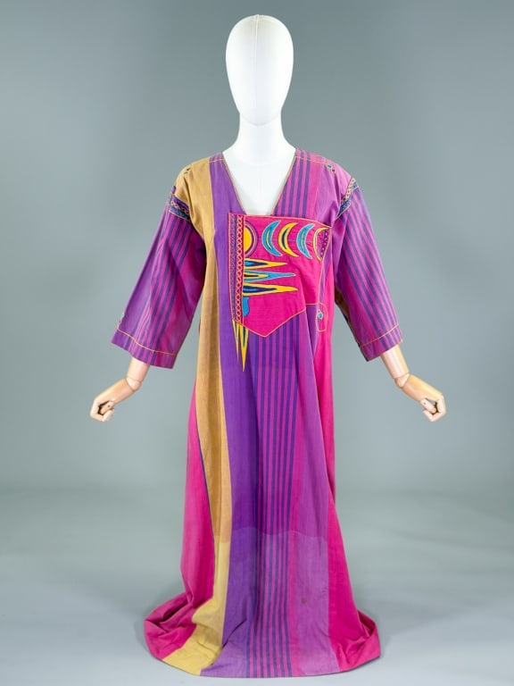 Vintage 1970s Josefa Mexican Cotton Caftan Dress (1 of 7)
