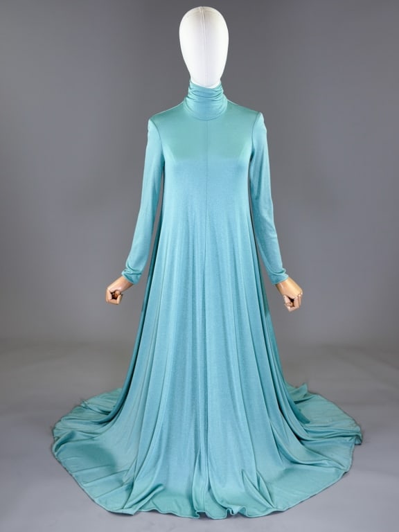 Vintage 1970s Anne Klein Jersey Knit Disco Dress (1 of 10)