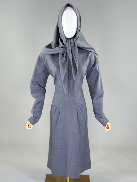 Vintage 1970s Pauline Trigere Knit Sweater Dress (1 of 10)