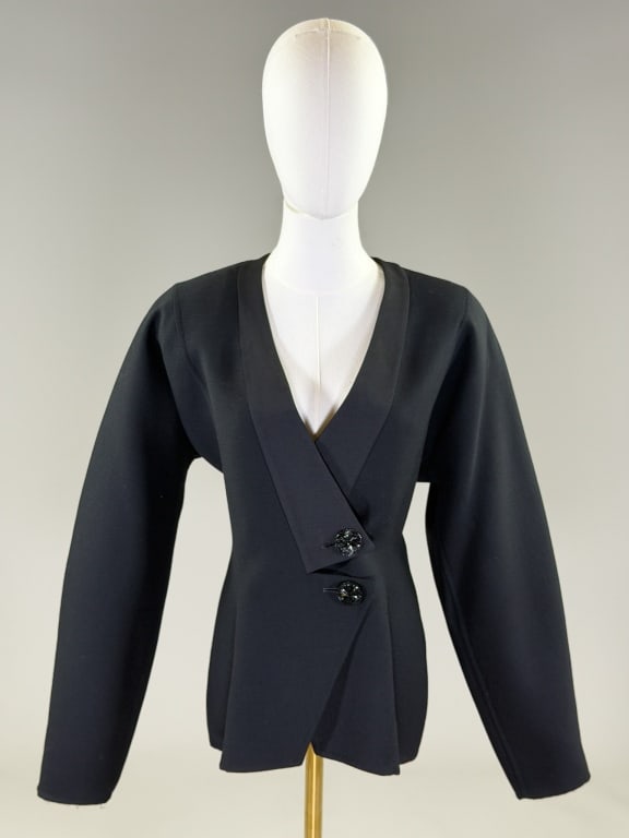 Vintage 1980s Geoffrey Beene Wool Blazer Jacket (1 of 7)