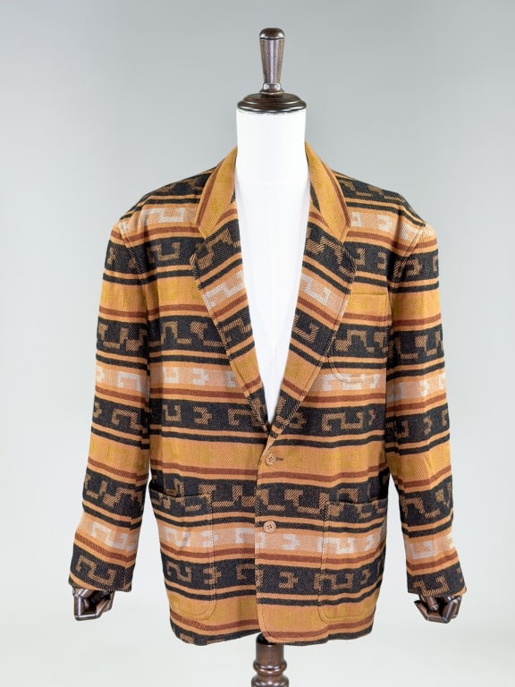Vintage 1980s Kenzo Camp Blanket Blazer Jacket (1 of 8)