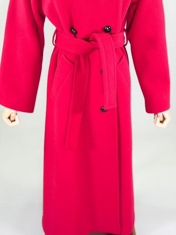 Vintage 1980s Wool Button Front Coat - 3