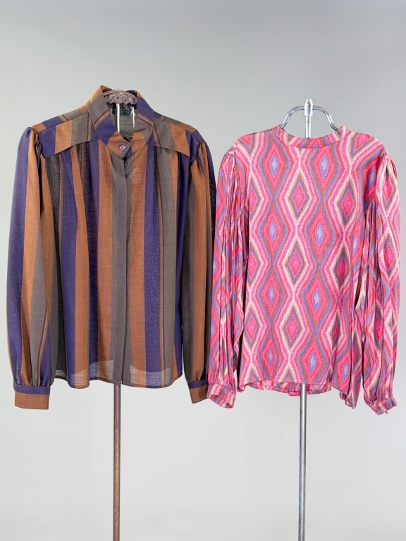 Collection Of Vintage 1980s Blouses Shirts Tops (1 of 8)
