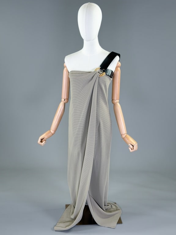Vintage 1990s Gianfranco Ferre Leather Strap Dress (1 of 10)