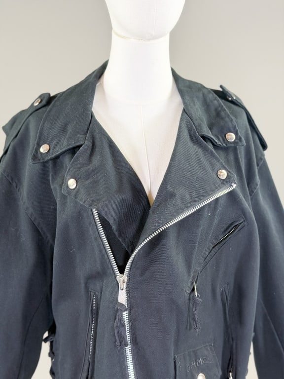 Vintage 1990s Camel Cigarette Cotton Biker Jacket - 3