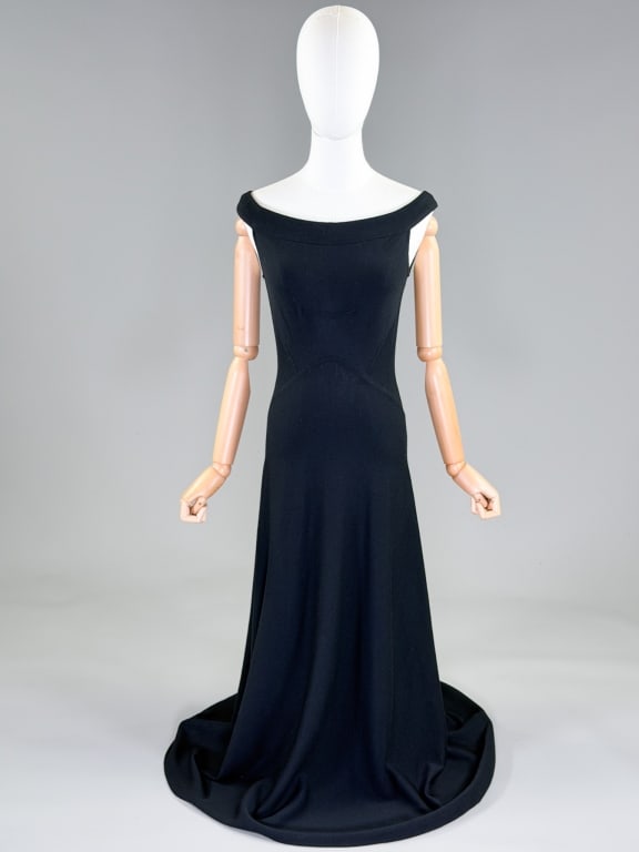 Vintage 1990s Donna Karan Wool Knit Maxi Dress (1 of 7)