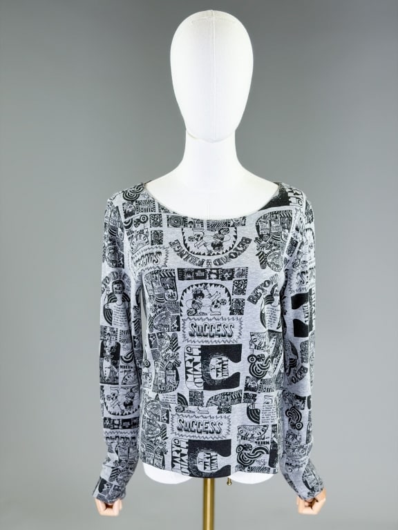Vintage 2000s Mary Quant Knit Sweatshirt Top (1 of 6)