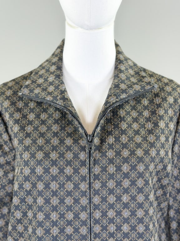 Vintage Randy Kemper Zip Front Patterned Jacket - 2