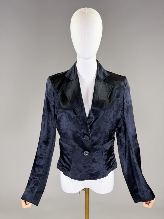 Vintage Ann Demeulemeester Satin Blazer Jacket (1 of 7)