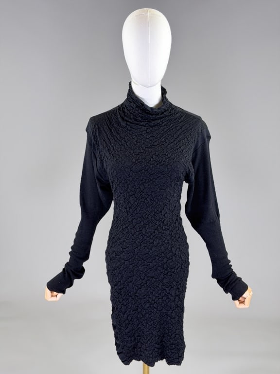 Emilio Cavallini Puckered Knit Sweater Dress (1 of 7)