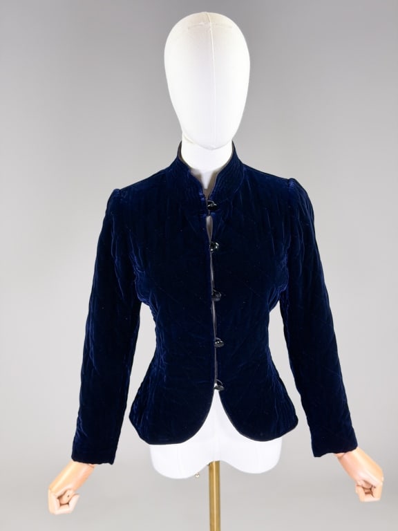 Vintage Emanuel Ungaro Velvet Quilted Jacket (1 of 7)