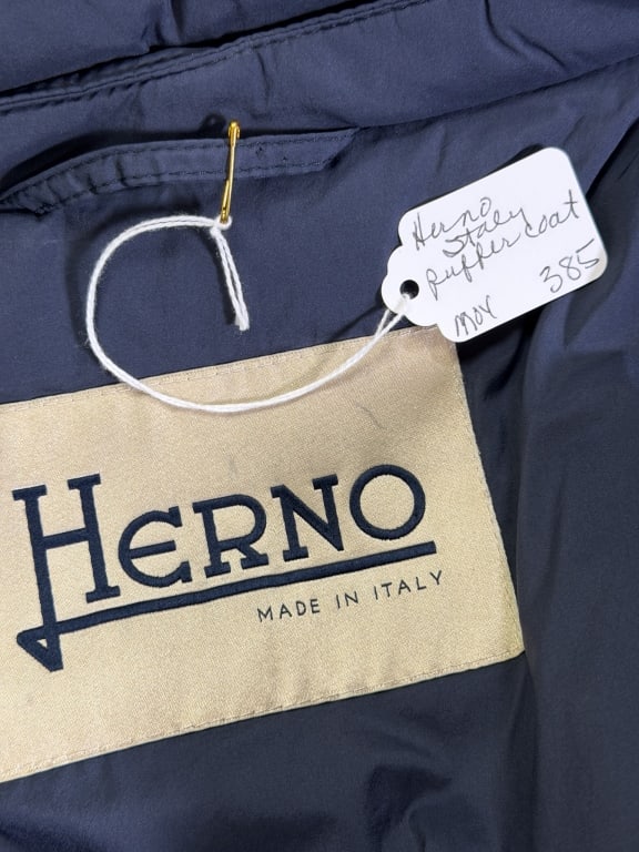 Herno Italy Wool Zip Front Puffer Coat Jacket - 8