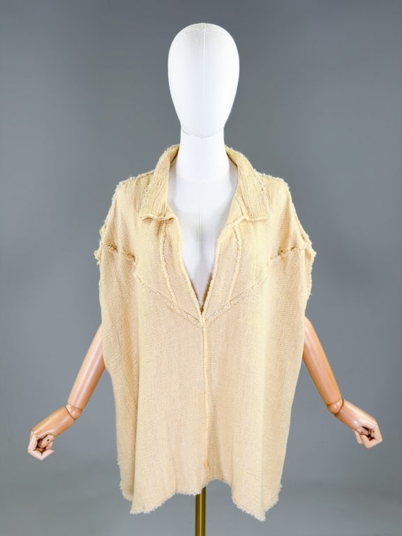Vintage Isabel Toledo Woven Cover Up Top Shirt (1 of 7)