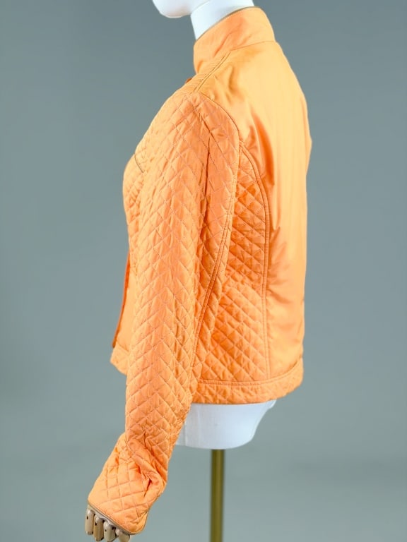 Les Copains Nylon Quilted Zip-Front Jacket - 6