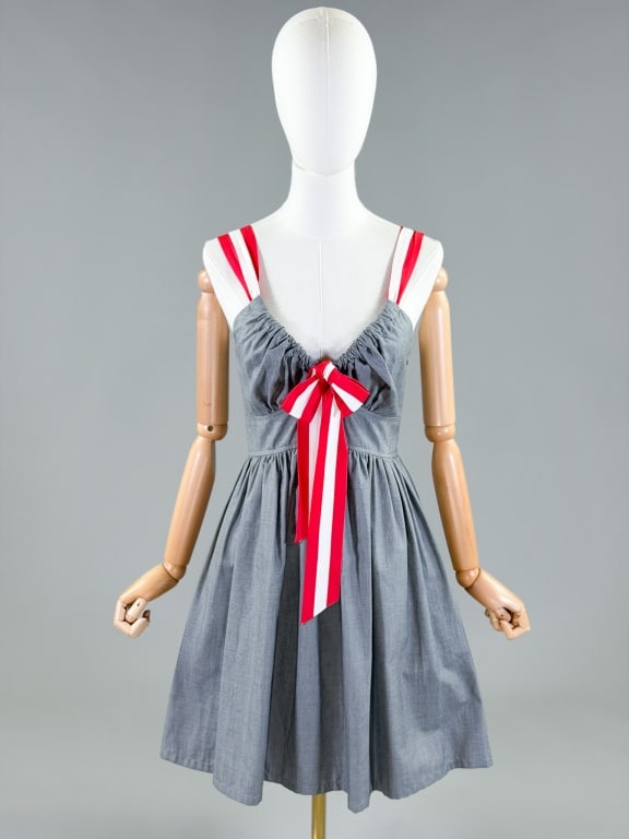 Vintage 2000s Carolina Herrera Cotton Shirt Dress (1 of 7)