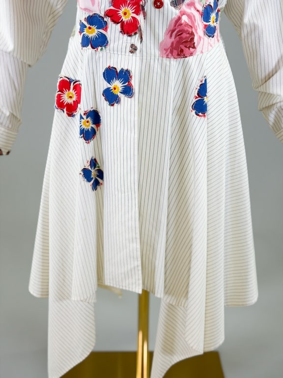 Flower Power Patchwork Reworked Button Up Top - 3