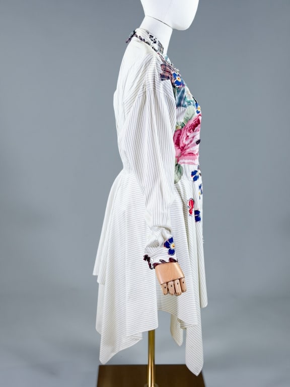 Flower Power Patchwork Reworked Button Up Top - 6