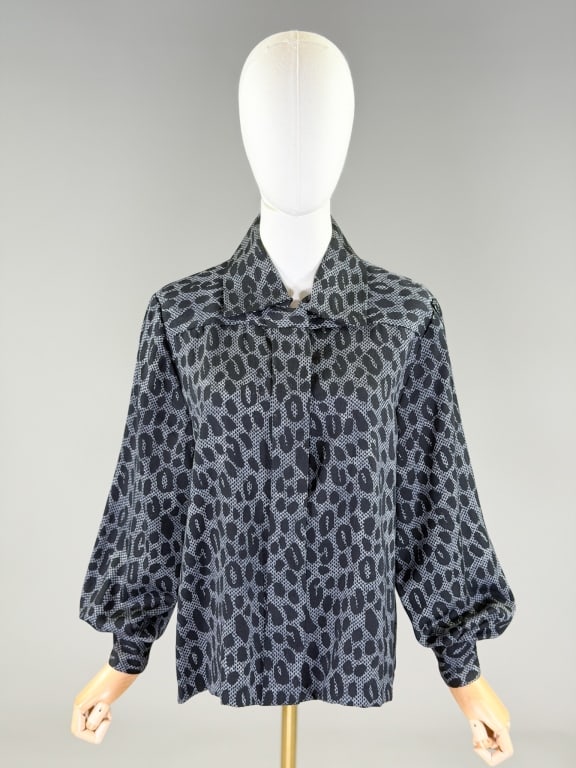 Vintage 1980s Givenchy Leopard Print Blouse Top (1 of 6)