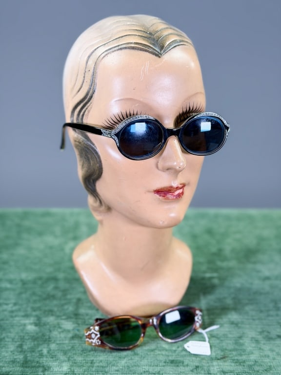 Two Vintage 1950s-1960s Rhinestone Sunglasses (1 of 5)
