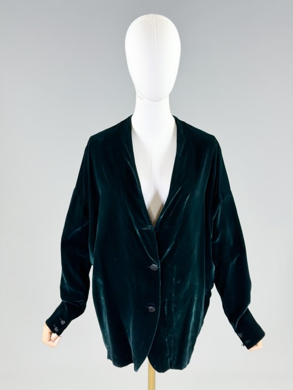 Vintage 1990s Romeo Gigli Velvet Blazer Jacket (1 of 7)