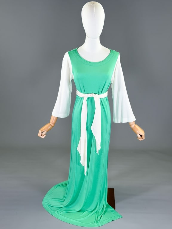 Vintage 1970s Saks Fifth Ave Knit Maxi Dress (1 of 8)