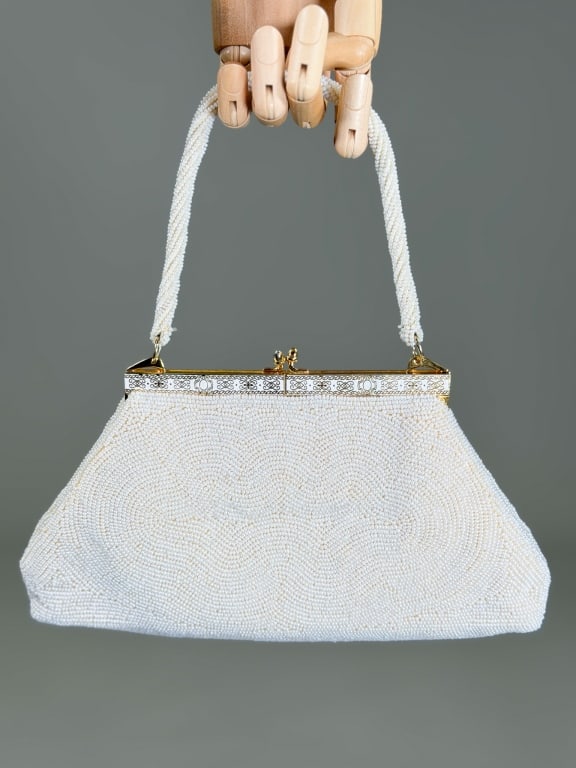 Vintage 1950s Beaded Evening Purse Bag (1 of 6)