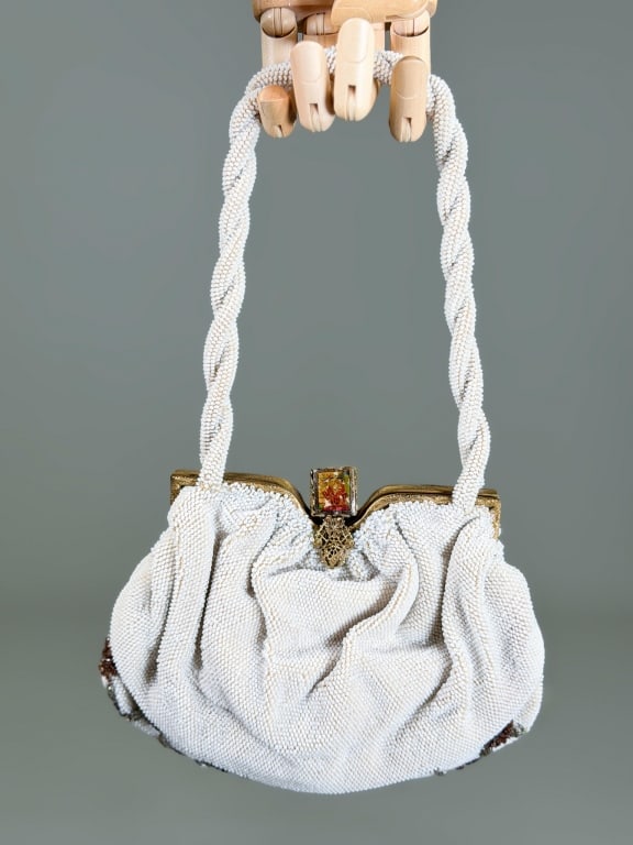Vintage 1950s Beaded Floral Evening Bag (1 of 9)