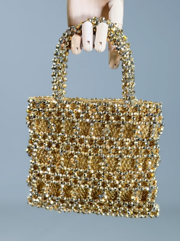 Vintage 1960s Saks Fifth Ave Beaded Evening Purse (1 of 9)