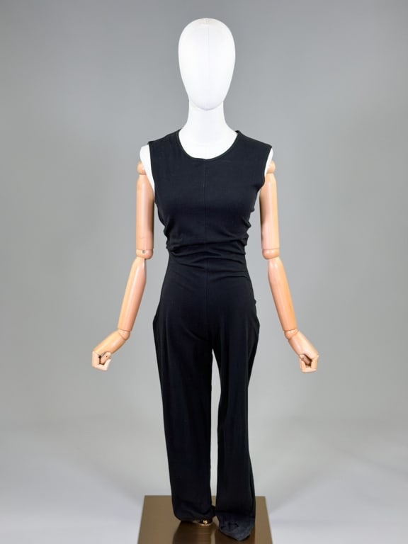 Vintage 1980s Cotton Knit Catsuit Jumpsuit (1 of 7)