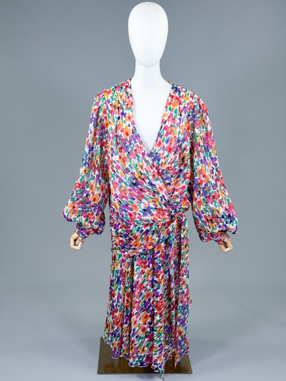Vintage 1980s Printed Silk Two Piece Set (1 of 7)