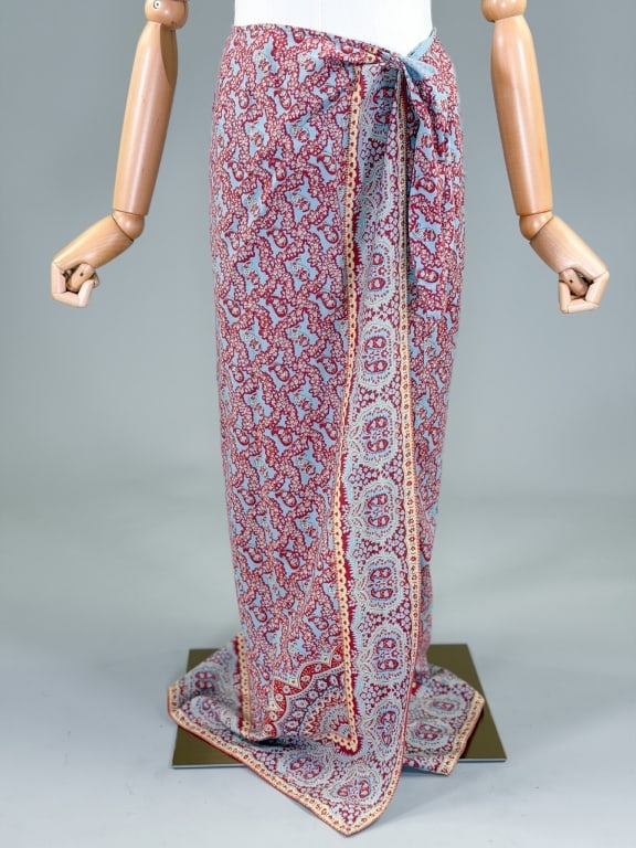 Vintage 1990s Ralph Lauren Paisley Wrap Skirt (1 of 7)