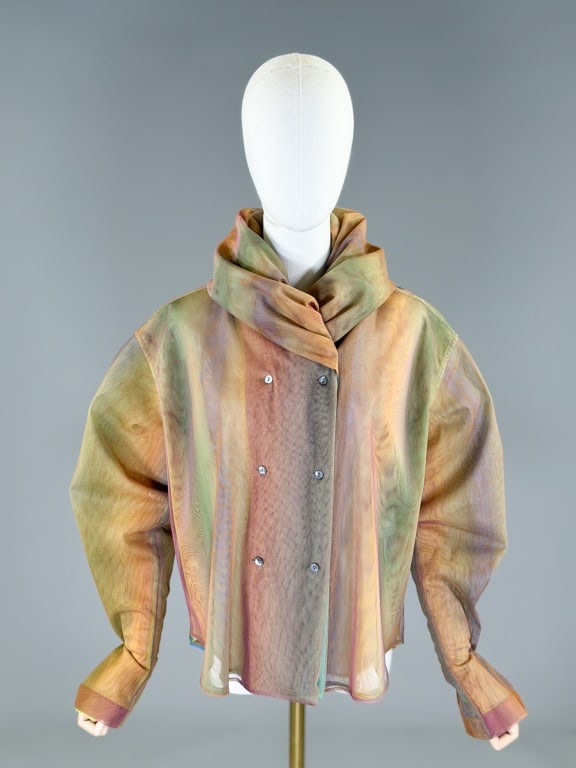 Vintage 1990s Romeo Gigli Rainbow Mesh Jacket Top (1 of 10)