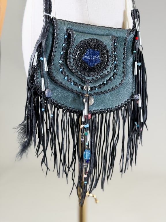Vintage Southwestern Style Beaded Fringe Bag (1 of 7)