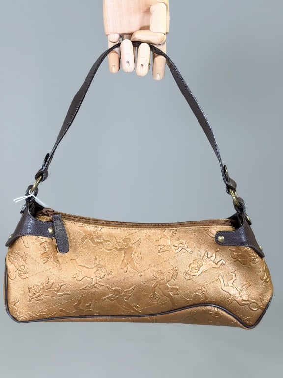 Vintage Piero Guidi Embossed Angel Purse Bag (1 of 10)