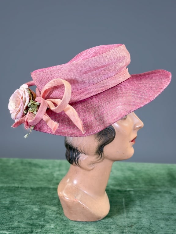 Vintage Straw Floral Sun Hat (1 of 5)