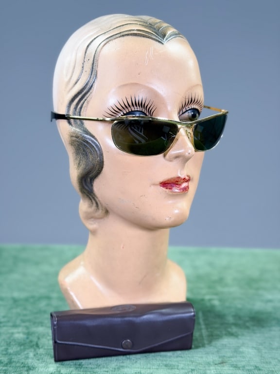 Vintage Ray-Ban Olympian Deluxe Sunglasses: Vintage Ray-Ban Olympian Deluxe Sunglasses. Model 3119M. Original case included. General wear as show throughout. From the lifetime collection, fashion archive and business inventory of collector and 